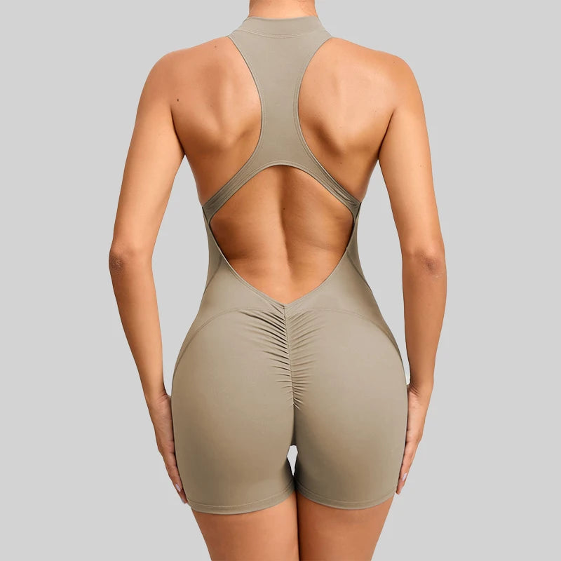 FLONIFY Short Sports Jumpsuit Sleeveless Gym Set Women Yoga Clothes Rompers Workout One-piece Suit Female Outdoor Recreation Bodysuits